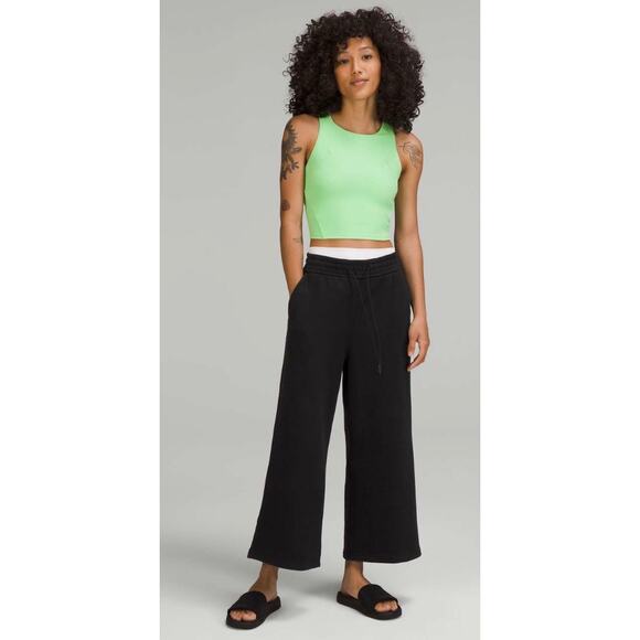 Lululemon Loungeful High-Rise Wide Leg Crop Black - Picture 1 of 11